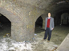 Peter Darley in the historic tunnels  
