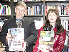  Charles White, 57, Belsize Park, volunteer for 5 years and Rowena Deletant, a new 26 year old volunteer from Angel.