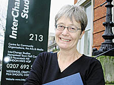 Sue Wilby outside the Interchange Trust  