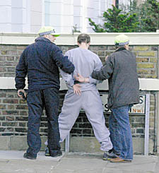 Man being arrested
