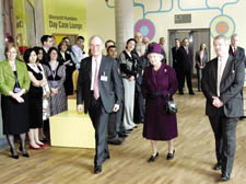 The Queen arrives at hospital