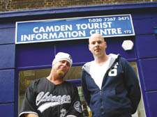 Lee Bennett, left, with Camden Tourist Information Centre manager Jamie Hardiman