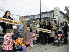 Campaigners protesting outside the Mount Pleasant Post Office site last November 