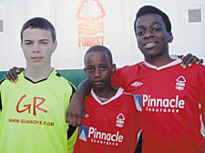 Triumphant Trio: (l-r): Goalkeeper Mark Halpin, Gerald Chikodzamapfeni and Duane O’achie