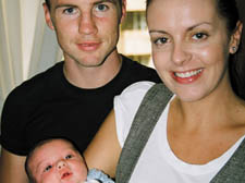 Martin ‘Too Much’ Power, with girlfriend Karen Robertson and their baby, Martin Junior 