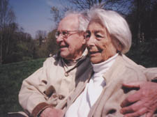 Jean Cox, right, with her husband, Oliver