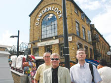Andrew Boxer, Robin Waters and Luke Owens, who run Lock One in Camden Lock Market 