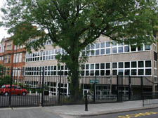 Camden School for Girls - one of the schools earmarked for transformation. Changes will include a new entrance and the provision of four new badminton courts 