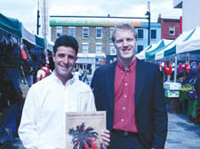 Councillors Mike Greene and Ben Rawlings in the new-look Inverness Street Market 