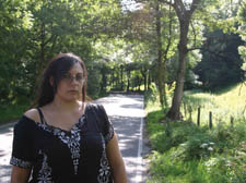 New Journal reporter Roisin Gadelrab at crash site in Miller&rsquo;s Dale