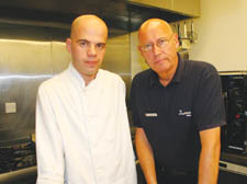 Chef Mohamed Drali and Major Jim Williams 