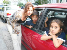 Ezia Saada with son Omar, nine and daughter, Rosalla, six. 