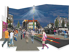 An artist's impression of how the beacon in Britannia Junction might look