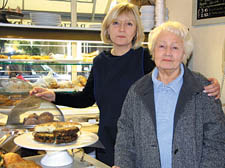 Josephine and Kathleen Wright in Patisserie Deux Amis