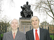 Cllr Brian Woodrow, left, and his lawyer Robert McCracken