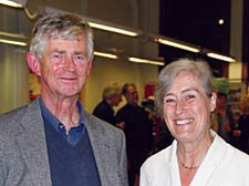 Richard Waddington and Ann Wroe in the library