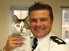 Inspector Roy Sloane with PC Tizer of King's Cross British Transport Police