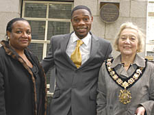 Remembering Mary Prince: Labour Diane Abbott MP, Camden’s mayor Councillor Dawn Somper and Jak Buela chief executive of the Nubian Jak Community Trust