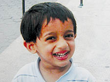 Victim Saurav Ghai, 2, was passing with his childminder