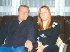 Albie Jago's parents Tony Jago and Sam Johns after the baby's death in 2005