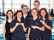 Cally Masters team, from left, Caroline Wilson, Christine Jaeggi, Gerard McKinney, Camilla George, Jonathon Kernkraut and Sara Perry