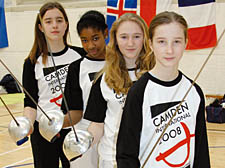 Camden Girls, from left, Izabela Sosnowska, Rachel Friday, Emma Horrix and Aleksandra Sosnowska