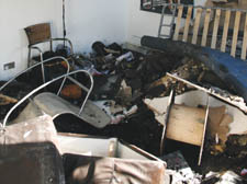 Burnt to cinders - James Taylor's Camden flat 