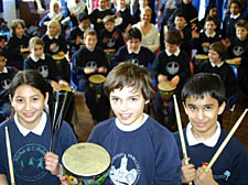 Parisa �Preddy, 11, Lucas Rodd, 10, and Sammy Omary, 11