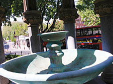 The South End Green fountain
