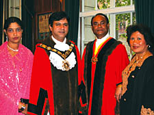 Mayoress Ayesha Islam, Mayor Nurul Islam, Deputy Mayor Faruque Ansari and Deputy Mayoress Elma Ansari