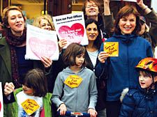February protest: Fiona Bruce joins the fight for the Englands Lane branch