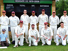 The Highgate team that drew with Barnet in the Third Division of the Middlesex County Cricket League