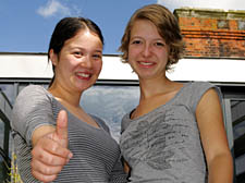 Hampstead pupils Becky Chan and Clare Fanthorpe