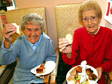 Hetty Megan, 91, and Amy Greatorex, 85