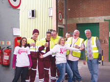 Council staff in Kentish Town donned pink outfits to raise funds for breast cancer research