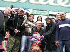 Peter Johnston (third from right) with Camden fundraising traders
