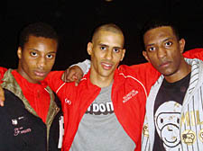 Mixed fortunes: Islington Boxing Club's Carlos Moreno, Darren Ballinger and Akram Ibrahim at the ABA Championships