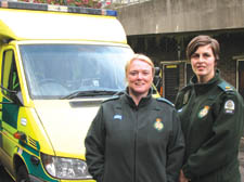 Camden paramedics Andrea Gibbs (left) and Rachel Yates 