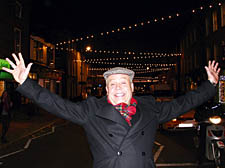 Cliff 'Minty from EastEnders' Parisi flicked the switch on Highgate's Christmas lights on Friday