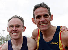 Island run: Heathside's John Flahive (left) with Paul Lemmon