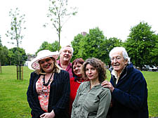 The Friends of Talacre Gardens, Beverly Gardner, Peter Cuming, Celine La Freniere, Szilvia Baranyak and David Landman, when they launched their Town Green campaign