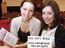 Therapists Faye Booker (left) and Emily Shipp