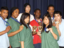 South Camden  Community School and La Sainte Union, joint winners of the Under-16s mixed trophy