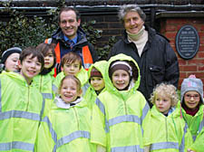 Pupils at Hampstead Parochial team up with Tom Conti for the Walking Bus