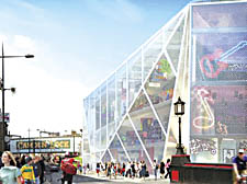 The artist&rsquo;s impression for the market site that appeared on the Londonist blog