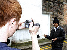 Castlehaven youth worker Matthew Fox films Monassah Sharpe