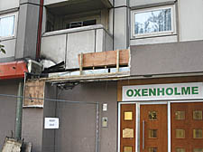 Blaze damage over the entrance to Oxenholme