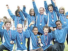 Primrose Hill Primary School celebrate winning the CSSA Tag Rugby Championships