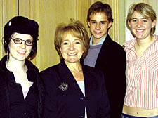 Georgia Gould (far right) pictured with Margaret Hodge (second from left) in 2003 and Alex Birtles