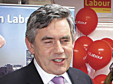 Gordon Brown on the European campaign trail earlier this week